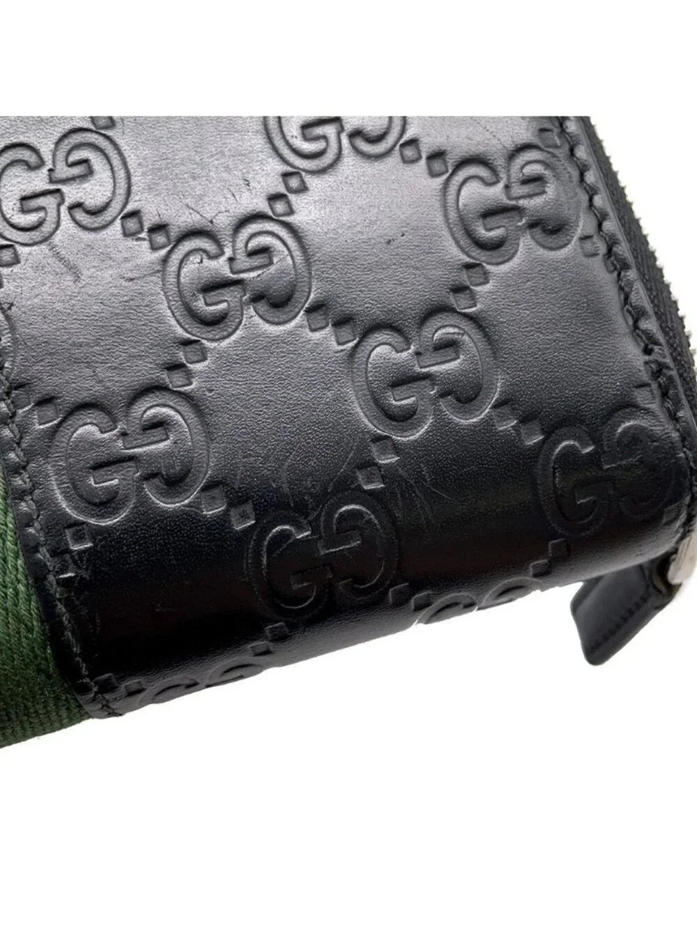Gucci Wallet GG Supreme Signature New Web Sherry Line Black